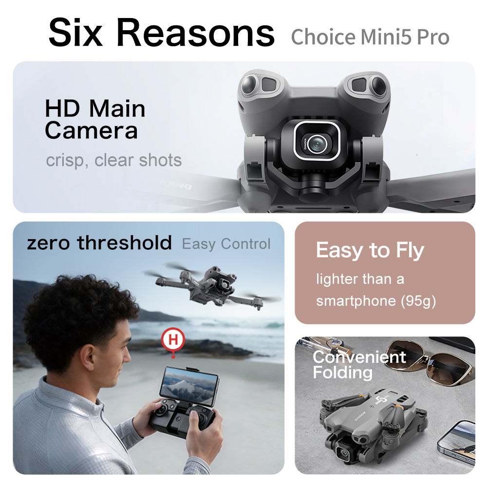 Drone Originale Mini 5 con Dop - Drone Camera Vlog recensione e prezzo